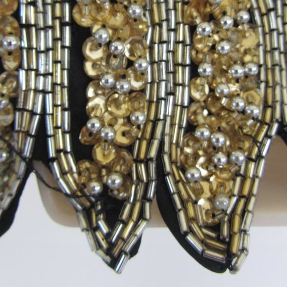 *SEE PHOTO* Vintage Sequins & Silk Art Deco Blouse by Jean for Joseph LeBon - Picture 4 of 6